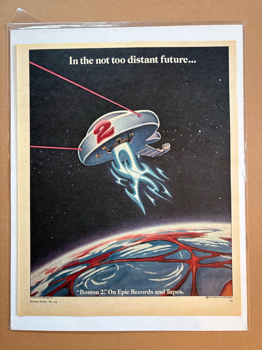 1977 Boston “Boston 2” Rolling Stone Magazine Ad Pre-Release Vintage Rock